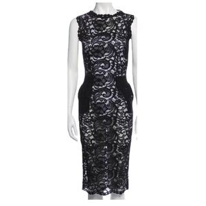 Pierre Balmain | Dresses | Pierre Balmain Lace Pattern Midi Length Dress |  Poshmark